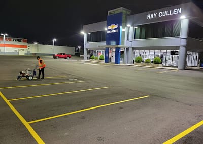 Parking Lot Line Painting Chevrolet Canada